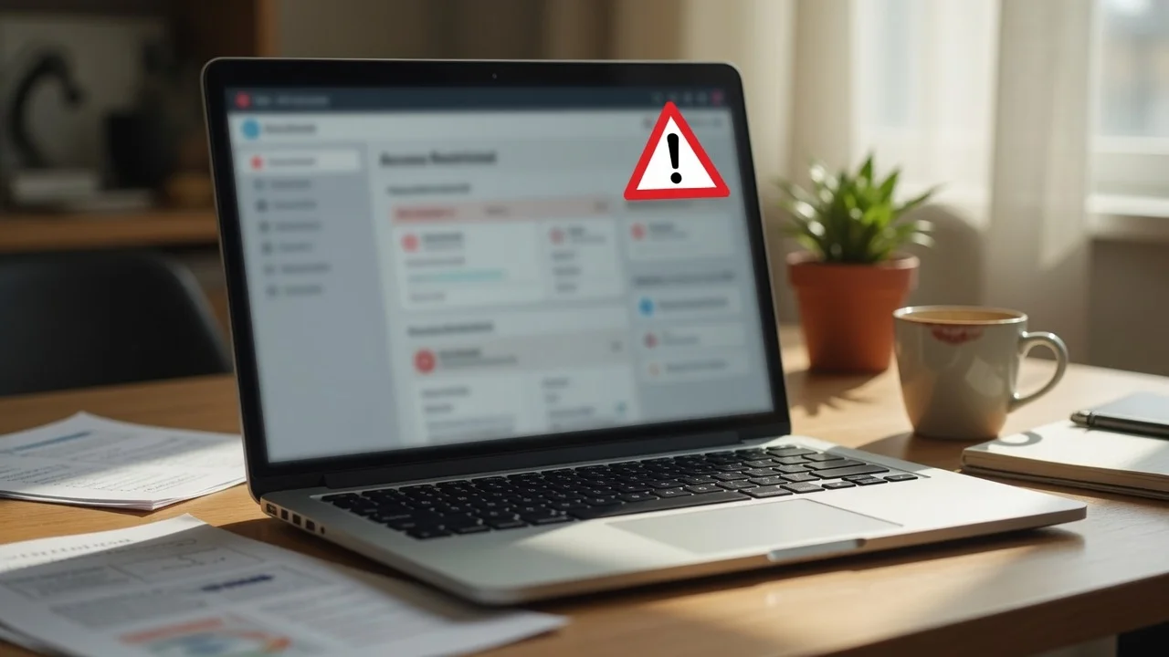 Laptop mit eingeschränktem KI-Zugang als Symbol für GPT-5.6 Limited Preview
